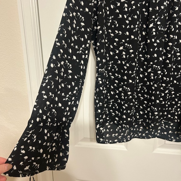 J. Crew Tops - J. Crew Black and White Floral Blouse